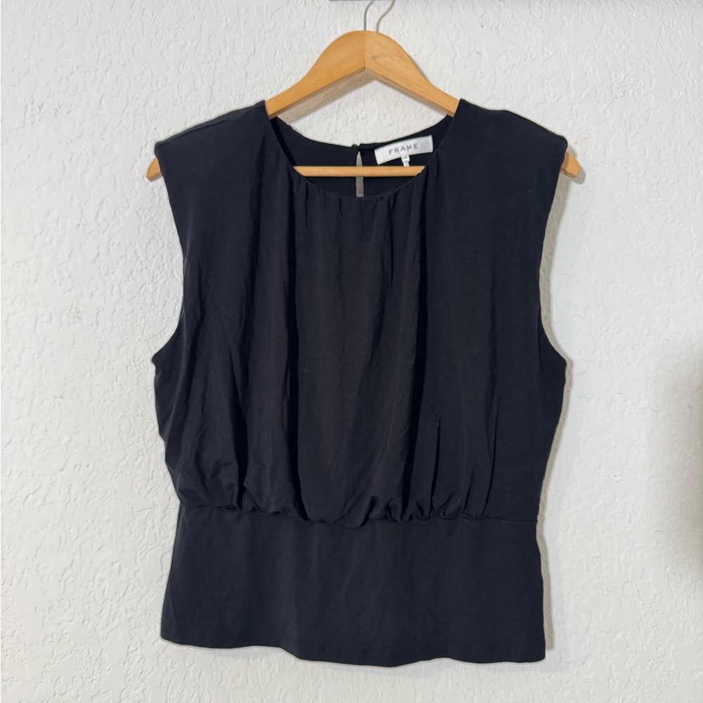 Frame Bubble Hem Tank Top
